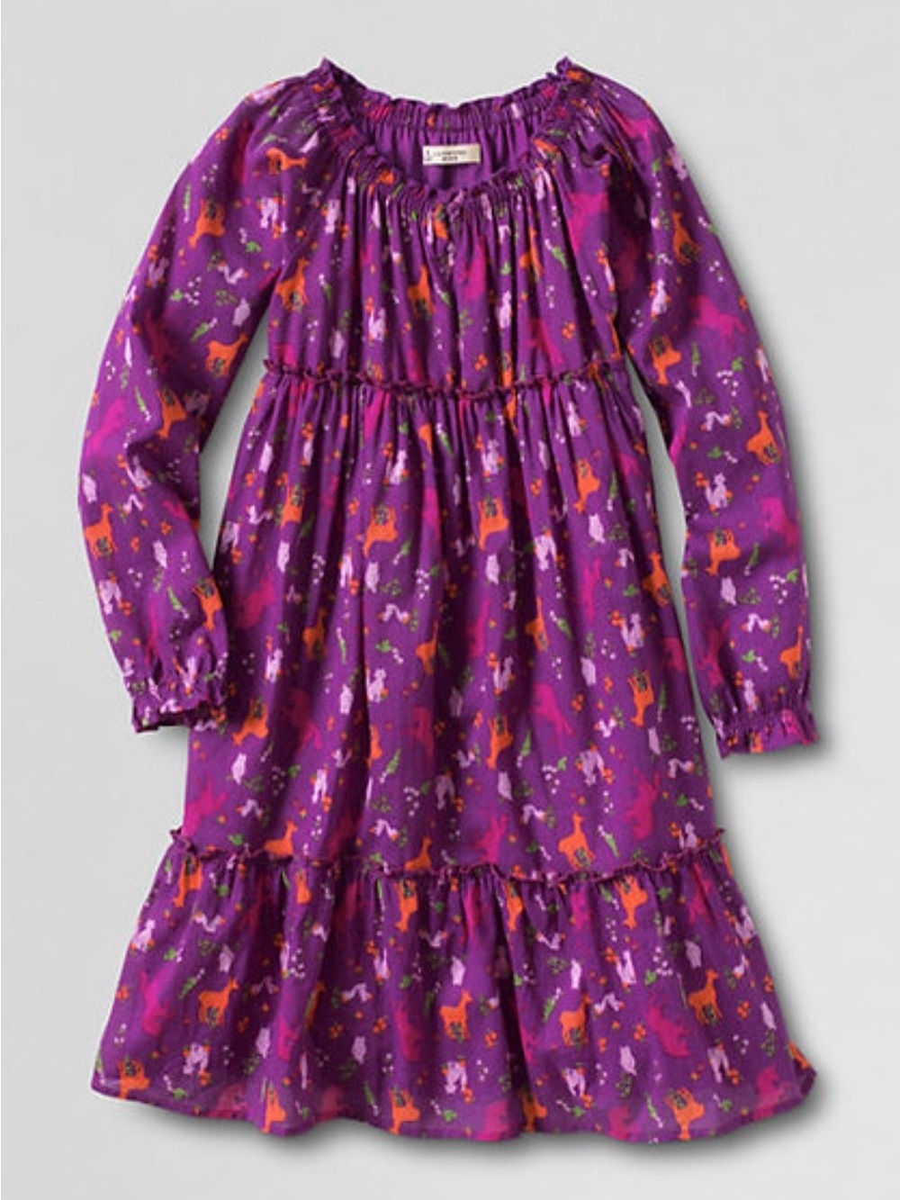 Lands End Kids Long-Sleeve Casual Dress